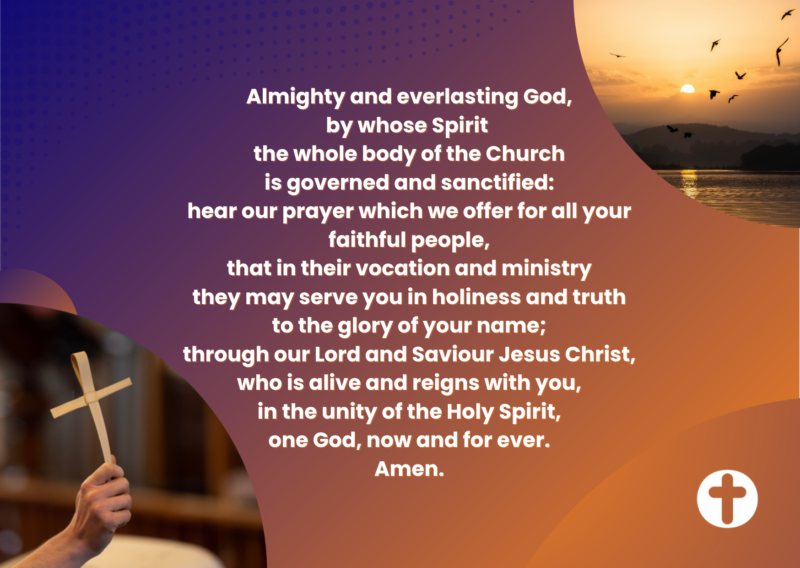 a vocational poster with a prayer about vocations