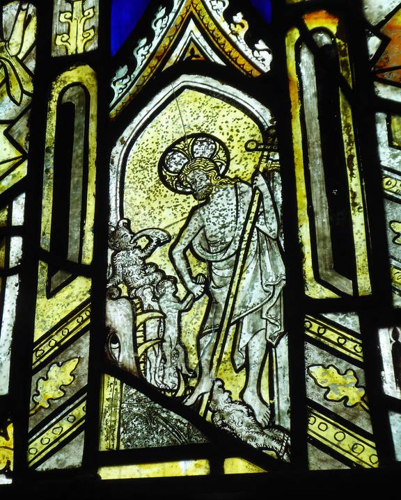 Messingham, Holy Trinity, e. window, 14th Century. Do not attempt to clean.