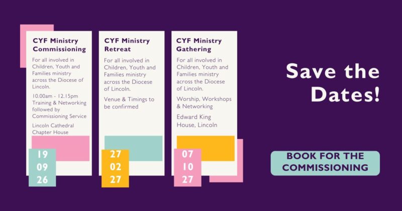 Dates for the CYF Ministers - commissioning, retreat day and gathering